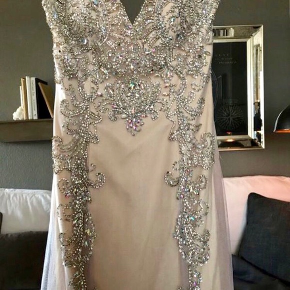 Excellent condition~ Rhinestone Formal Dress - Picture 3 of 6